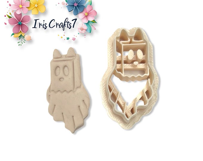 Clay Cutters Cat Ghost in a Bag – Cute Halloween Polymer Clay Tool for Handmade Earrings, Spooky Jewellery & DIY Crafts
