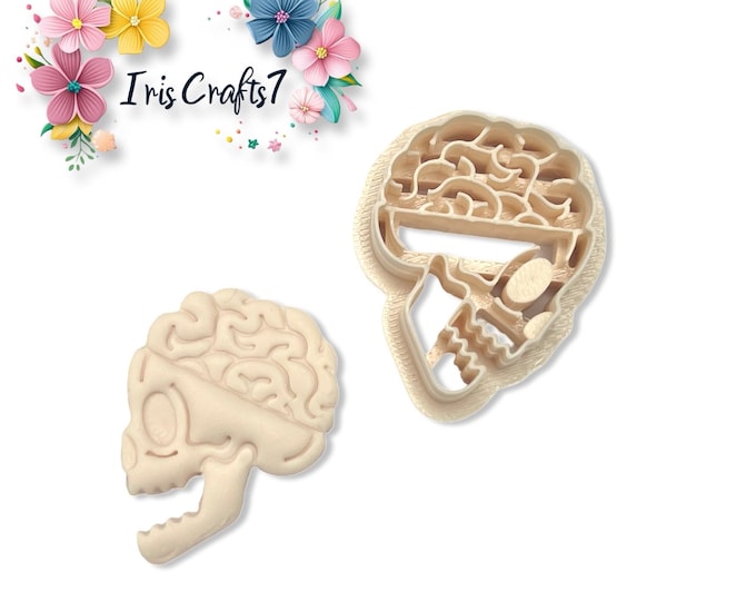 Skull Brain Polymer Clay Cutters for Earring and Jewellery Making