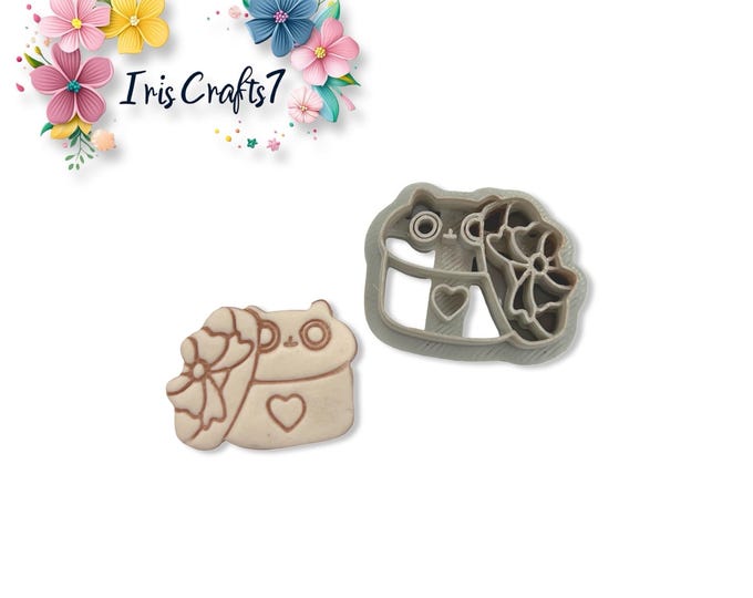 Cat in Chocolate Box Polymer Clay Cutter Valentine Earrings Tool