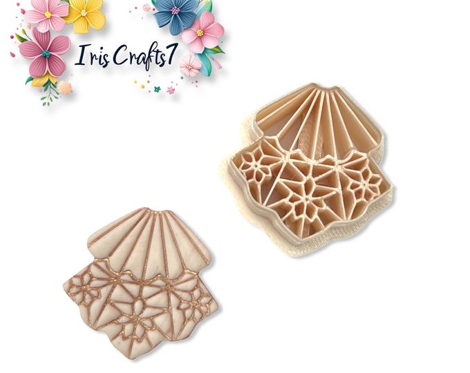 Geometric Fan Polymer Clay Cutter for Handmade Earring Making, Craft Supplies