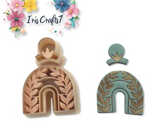 Arch Leaves Set Polymer Clay Cutters for Earrings Jewelry