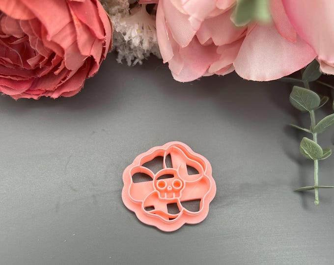 Flower Skull 6 Polymer Clay Cutters_ Halloween Earrings_ Ceramic Tools_ Handmade Jewellery
