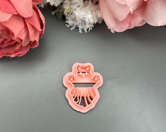 Ghost Cat 2 Polymer Clay Cutters_ Halloween Jewellery_ Ceramic Tools_ Handmade Earrings