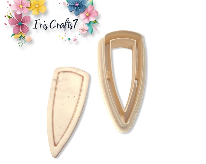 Dagger with Lines Polymer Clay Cutter for Handmade Earring Making