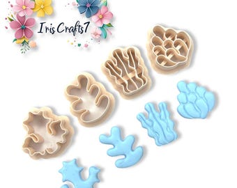 Sea Coral Polymer Clay Cutters: Earring Making Pack