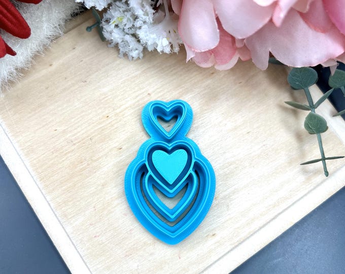 Heart 9 Polymer Clay Cutter - Valentine's Earrings - Handmade Jewellery