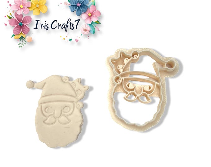 Santa with Cat Polymer Clay Cutter for Christmas Earring Making, Jewellery Tools