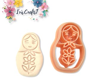 Matryoshka Doll 2 Polymer Clay Cutter for Earrings and Jewellery Making