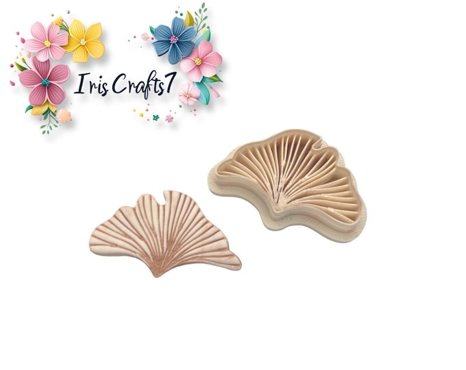 Ginkgo Leaf 2 Polymer Clay Cutter - Earrings Making - Ceramic Tools