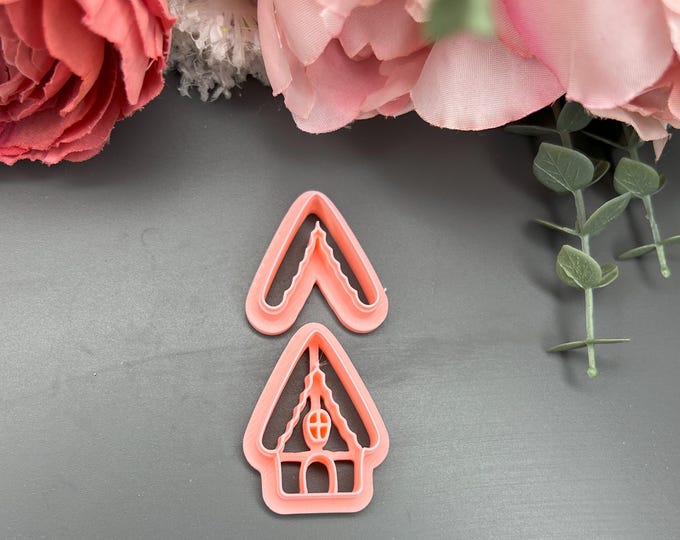Clay cutters Gingerbread House 2_ Polymer clay cutters_ Christmas cutters_ Earring making