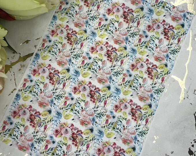Flower 1 image transfer paper for polymer clay