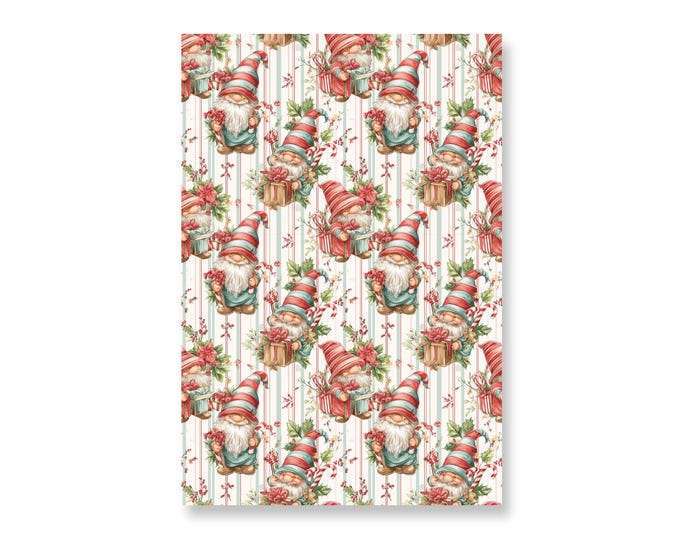 Christmas Gnome no.6 Image Transfer Paper for Polymer Clay Earring Making