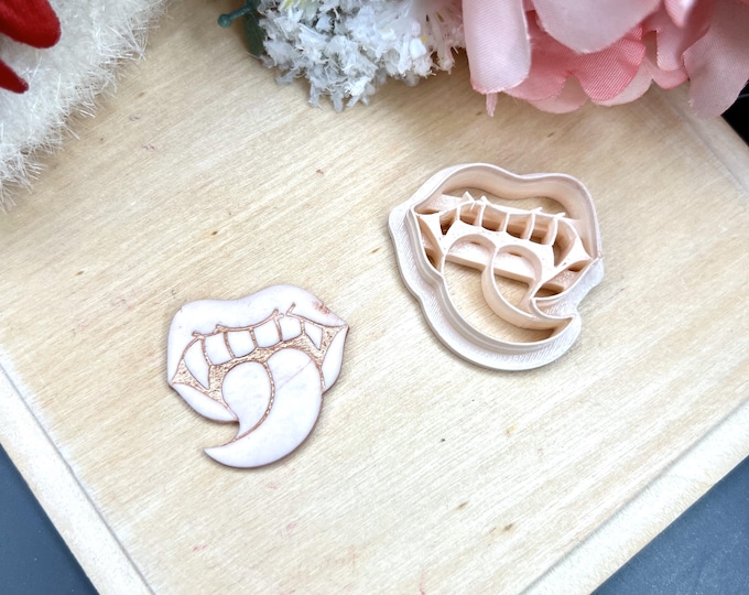Vampire Fangs Polymer Clay Cutter - Ceramic tools - Handmade Earrings - Valentine's Jewellery