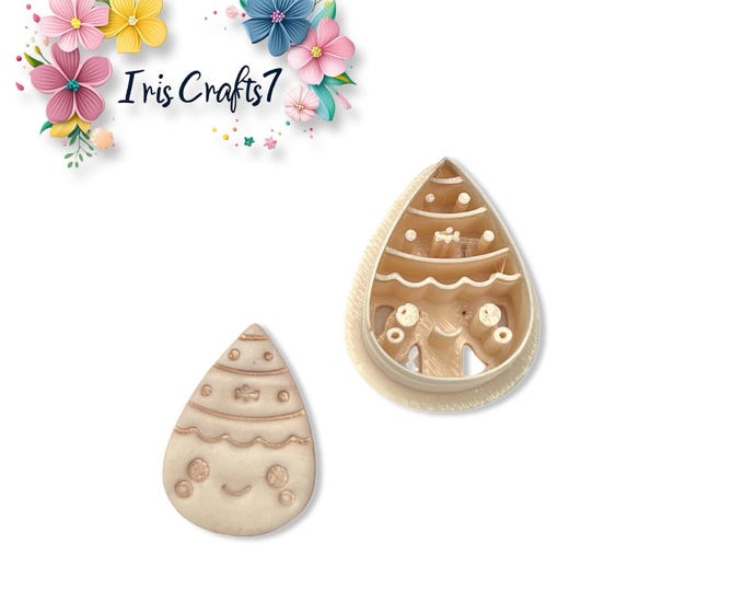 Kawaii Christmas Taerdrop Polymer Clay Cutter for Jewellery Making, Earring Tools