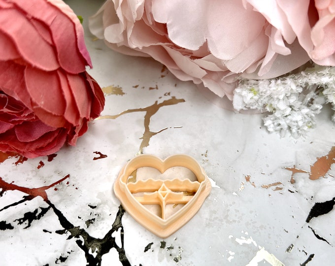 Clay cutter But Heart 2| Valentine earrings| Earrings tools| Metal clay