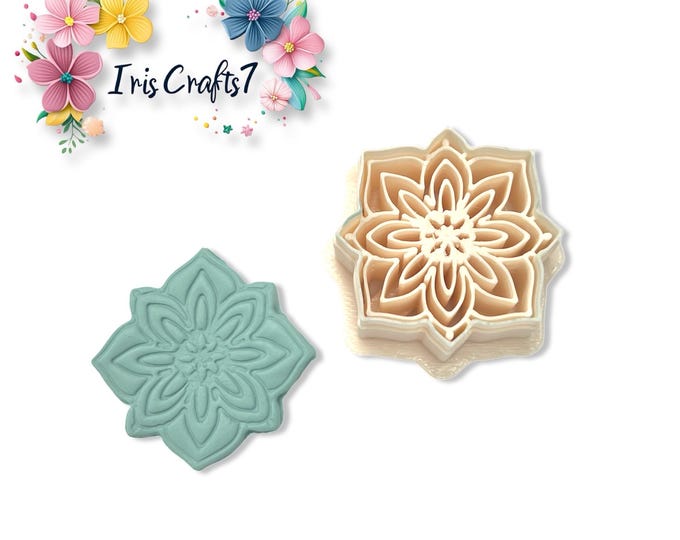 Layered Floral Star Polymer Clay Cutter | Earring Shape | Craft Tool