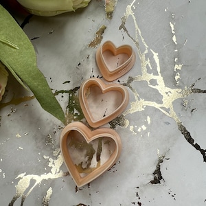 Dreifaches Herz Ton-Ausstechformen für Ohrringe | Polymer Clay Cutter Set für die Schmuckherstellung | Valentinstag DIY Werkzeuge