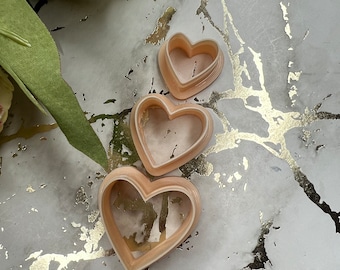 Clay cutters Triple heart| Polymer clay cutters| Ceramic cutters| Polymer clay tools| Jewellery tools| Earring making| Clay tools