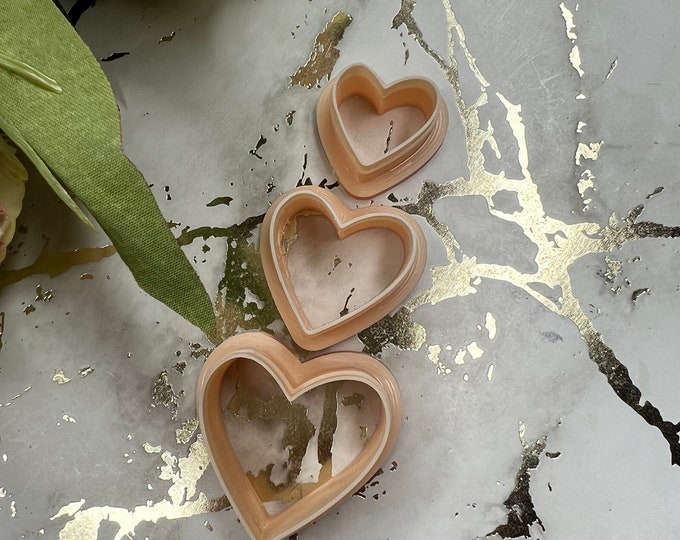 Clay cutters Triple heart| Polymer clay cutters| Ceramic cutters| Polymer clay tools| Jewellery tools| Earring making| Clay tools