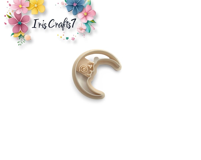 Moon 4 Polymer Clay Cutters - Earring Making - Ceramic Tools