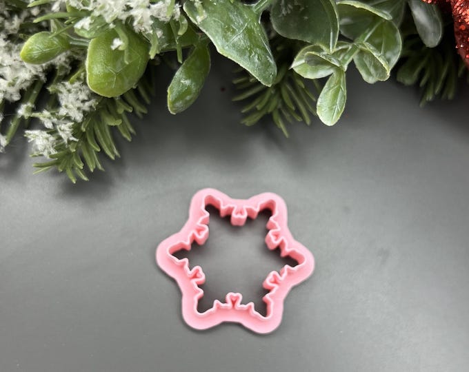 Snowflake 10 Polymer Clay Cutter - Winter Holiday Craft Tool - Perfect for Christmas Jewelry and Ornaments