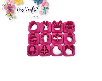 Mini Easter Polymer Clay Cutters – Small Decorative Clay Tools for Earring Making, Spring Crafts & Handmade Jewellery