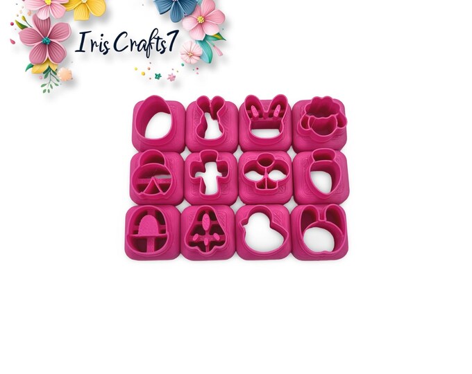 Mini Easter polymer Clay Cutters - Handmade Earrings - Ceramic Tools