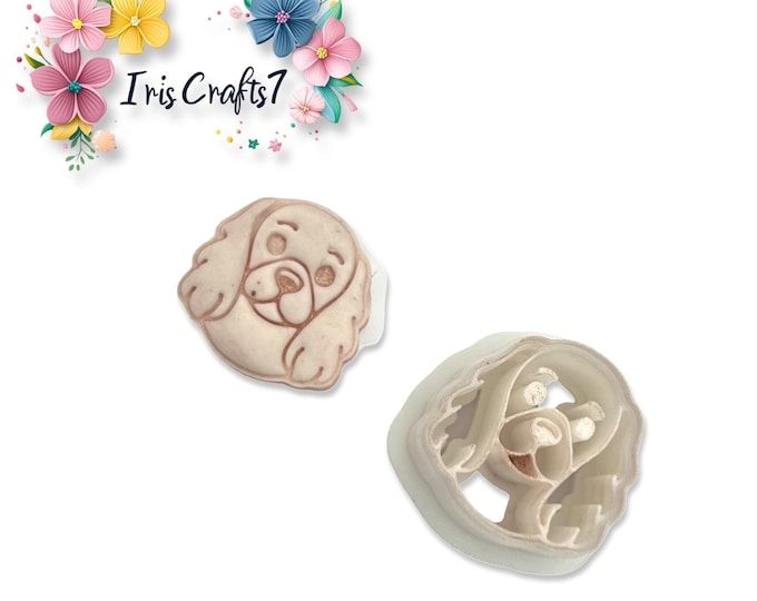 Spaniel Face No 3 Polymer Clay Cutter for Earrings Jewelry Tool
