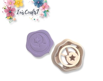 Polymer Clay Cutter – Wax Seal Moon Design for Earring & Jewellery Making