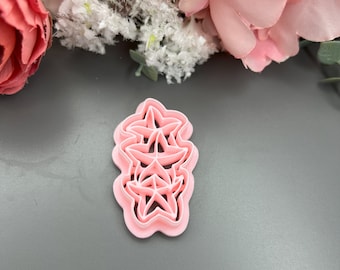 Triple Starfish Clay Cutter – Ocean Earring Making Tool – Beach Themed Polymer Clay Cutter for Summer Jewellery
