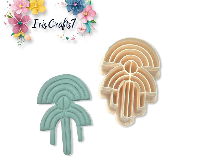 Boho Rainbow Drop Polymer Clay Cutter | Geometric Earring Shape Tool
