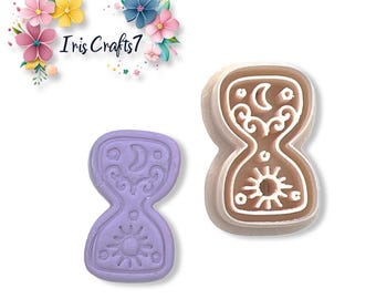 Celestial Hourglass Polymer Clay Cutter – Sun Moon Time Earring Making Tool – Cosmic Jewelry Supplies