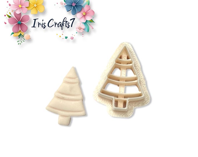 Christmas Tree No 25 Polymer Clay Cutter, Xmas Jewelry DIY, Holiday Craft Tool
