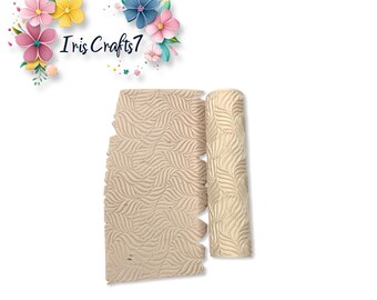 Autumn Leaves Texture Roller: Polymer Clay Embossing Tool for Jewelry & Crafts