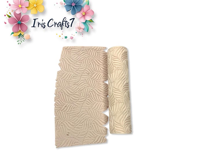 Polymer Clay Texture Roller Autumn Leaves – Embossing Tool for Fall Earrings, Jewelry Making, Pottery, Ceramics & DIY Crafts