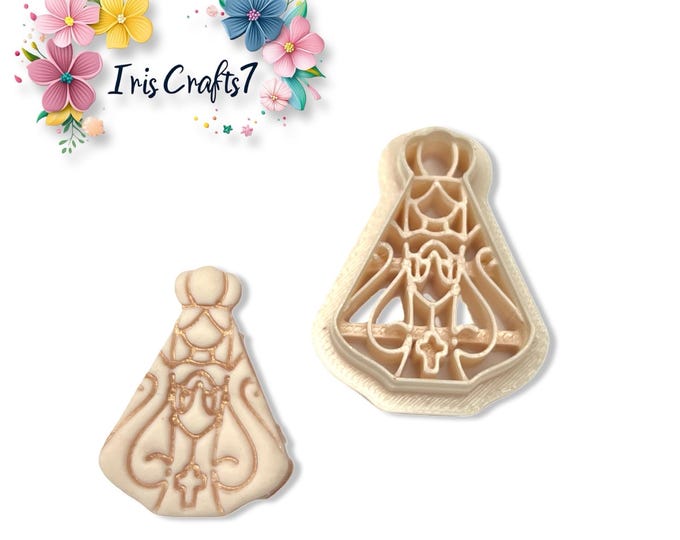 Virgin Mary no. 1 Polymer Clay Cutter for Handmade Earring Making, Christmas Jewellery