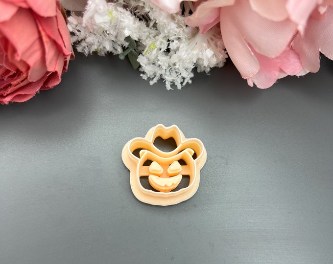 Cowboy Pumpkin Polymer Clay Cutters_ Halloween Earrings_ Ceramic Tools_ Handmade Jewellery