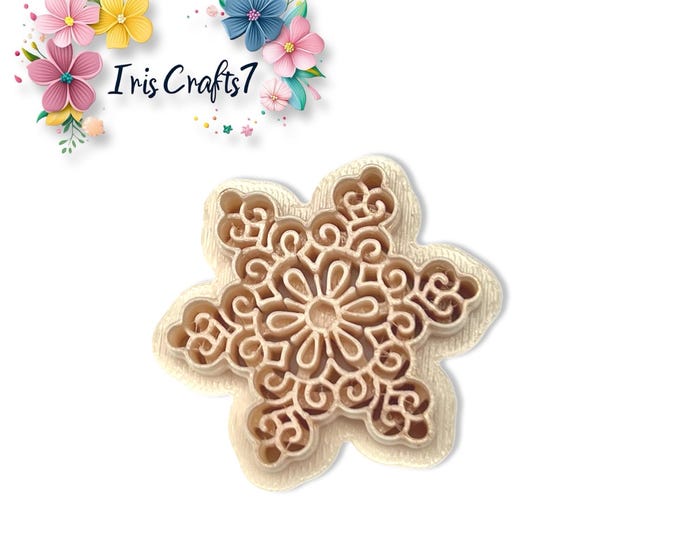 New Snowflake no. 4 Polymer Clay Cutter for Christmas Jewellery Making, Decoration & Craft Tools