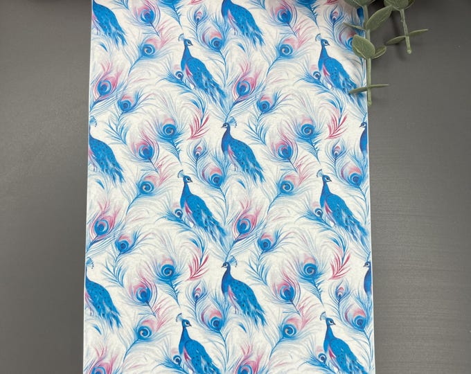 Peacock 3 Transfer Paper for Polymer Clay - Vibrant Peacock Designs for DIY Crafts