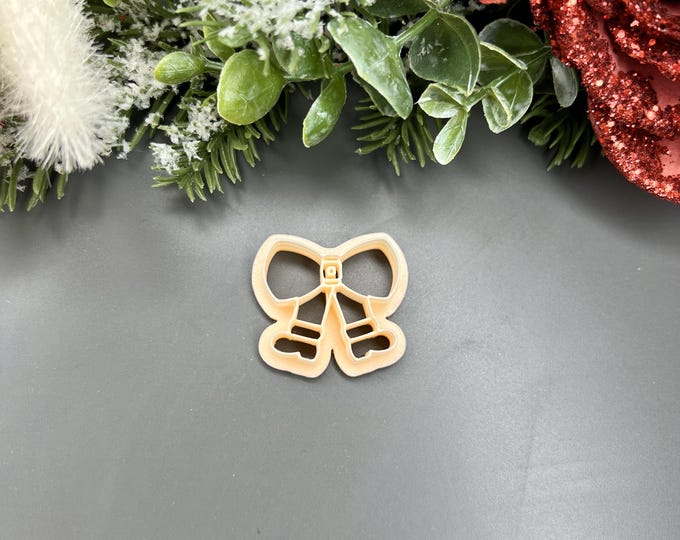 Santa Ribbon Polymer Clay Cutter - Christmas Earrings - Ceramic Tools