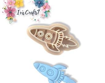 Rocket No.2 Polymer Clay Cutter | Jewelry Mold for Earrings, DIY Space Earring Tool