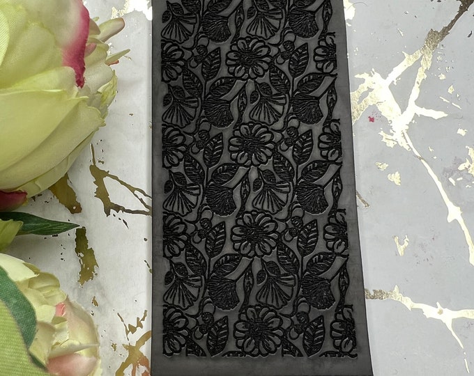 Polymer clay texture mat flowers 2 / Rubber texture mat