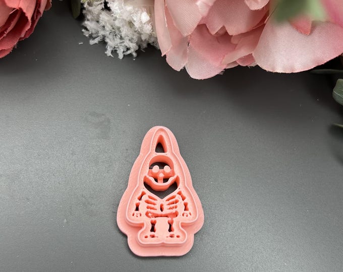 Gnome Skeleton Polymer Clay Cutter - Halloween Craft Tool for DIY Projects