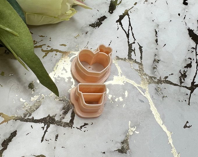 Valentine cactus polymer clay cutter