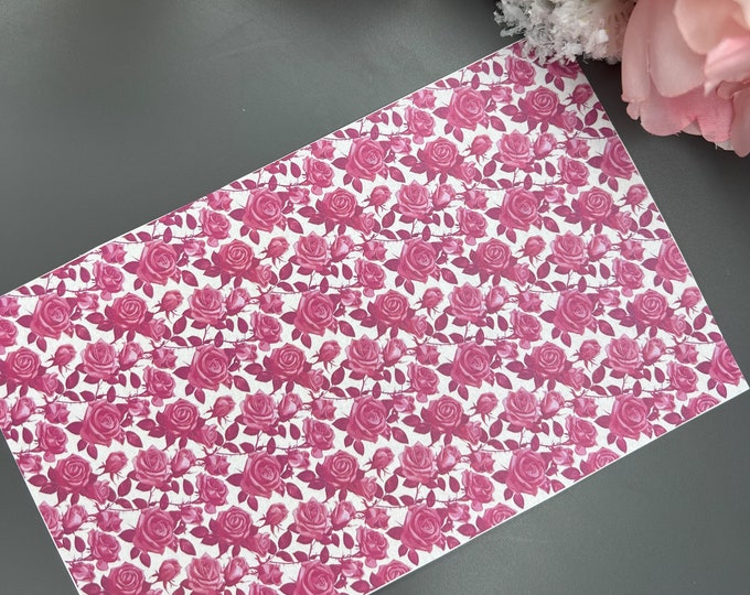 Pink Roses image transfer paper_ Clay tools_ Earring making_ Magic transfer paper
