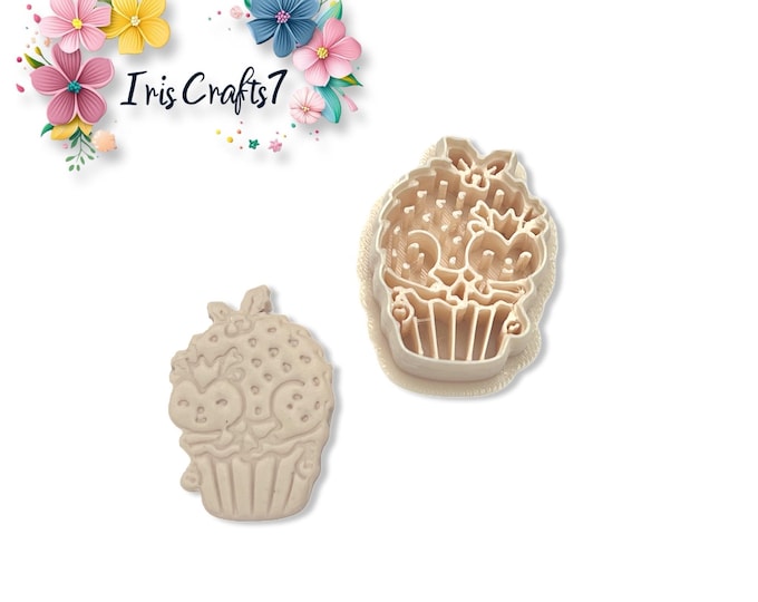 Hedgehog Cupcake Polymer Clay Cutter for Earring and Jewellery Making