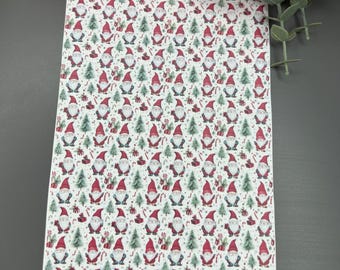 Gnome no.2 Transfer Paper for Polymer Clay Crafts, Christmas Decor, Holiday DIY Supplies