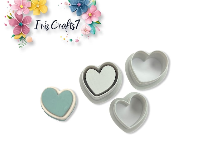 Puffy Heart Polymer Clay Cutters Valentine Earrings Tool