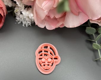 Christmas Hockey Mask Polymer Clay Cutter: Halloween Earrings Craft Supplies