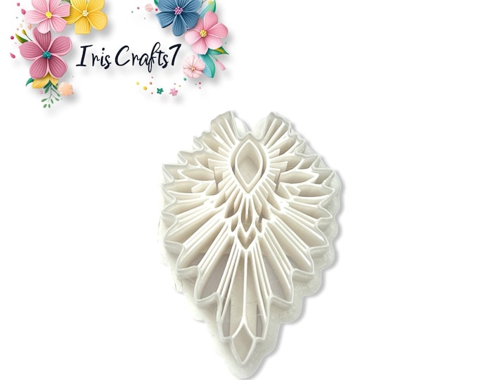 Boho Angel Wing Floral Polymer Clay Cutter –  Earring Shape – Jewellery Tool